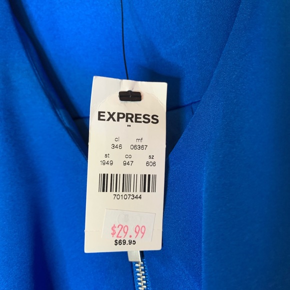 Express Outlet Ruffle Romper in Royal Blue, Sz 6 - Picture 4 of 14